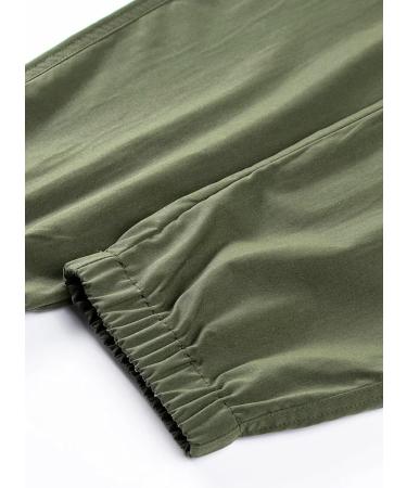 Elegancity Men's Cargo Jogger Work Pants with Drawstring Waist and Pockets (38-46) - A-green - Buy Online on GoSupps.com