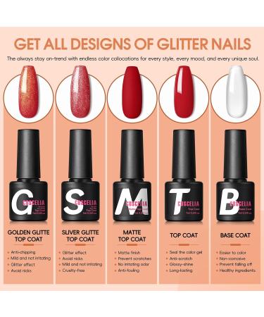 COSCELIA Gel Nail Polish Kit with U V Light Nude Pink Yellow Green Gel Nail Polish Set with Matte/Glossy/Silver/Golden Glitter Top Coat Base Coat Nail Art Foil Flakes Manicure Tools Gifts for Women 7107 - Buy Online on GoSupps.com