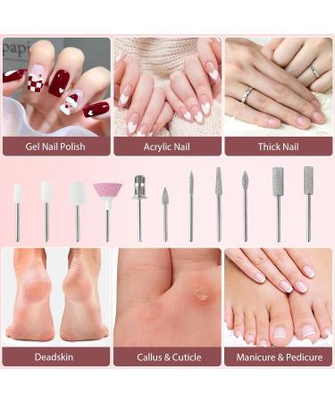 Nuision Cordless Electric Nail Files 12 in 1 Electric Nail Drill Kit for Gel Nails Cordless Manicure and Pedicure Set with 5 Speeds for Shaping Polishing Nail Cuticles Hard Skin Removing - Buy Online on GoSupps.com