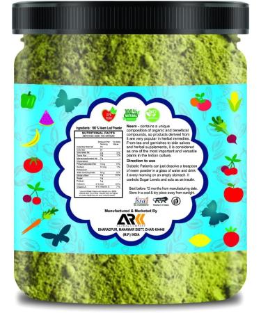 Green Velly Organic Infinity Neem Leaf Powder (Azadirachta Indica) for Pimple Free Clear Skin Healthy Hair & Hair Cleanser/Skin and Face Care Powder Pack - 100 GM by Organic Infinity - Buy Online on GoSupps.com