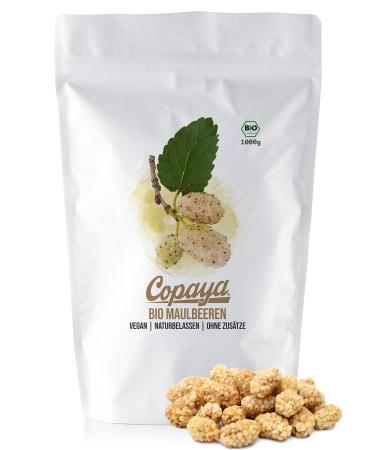 Copaya Organic white blackberries | Premium sun-dried | 100% natural | Sweet untreated berries from controlled organic farming | 1000 g (1 kg)