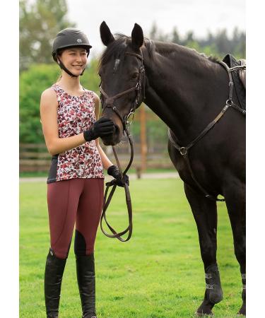 Kerrits Flow Rise Knee Patch Performance Tight - Small Mahogany - Buy Online on GoSupps.com