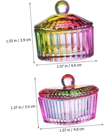 minkissy 10 Pcs Colorful Crystal Cup Nail Tips for Acrylic Nails Professional Monomer Dappen Dishes Nail Art Cup Nail Art Dappen Dish Acrylic Nail Brush Glass Storage Box Liquid - Buy Online on GoSupps.com