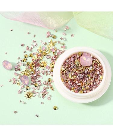 6 Boxes Mixed Nail Art Rhinestones Diamonds Crystals Beads Gems with Tweezer for 3D Nails Art Decoration Nail Art Supplies - Buy Online on GoSupps.com