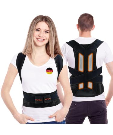 Ie Fitlife posture correction |Back straight with waist |Home trainer |Back trainer |Back & shoulder strap |Back support |Posture corrector |for women and men XL