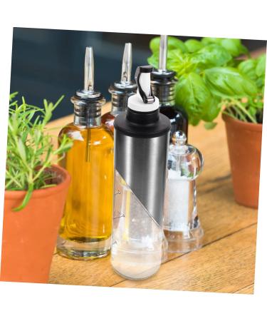 Zerodeko Olive Oil Bottle Dispenser Glass Oil Bottle 4pcs Condiment Bottles Glass Seal Vinegar Condiment Dispenser Oil Dispenser Bottle 27.5X7CMx4pcs Silverx4pcs - Buy Online on GoSupps.com