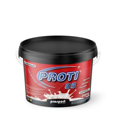 Prosport Proti 85 vanilla protein shake 2000g bucket protein powder extra creamy 4 components protein mix with 10 vitamins BCAAs EAAS 66 portions vanilla 2000g