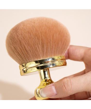 Powder Brush for Pressed Powder - Blush Brush Powder Brushes | Multifunction Make up Brush Setting Powder Brush Mushroom Head Face Brushes Makeup gold - Buy Online on GoSupps.com