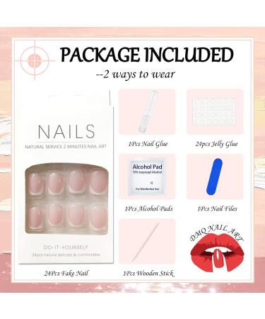 French False Nails Long 24Pcs White French Fake Nails Square Press on Nails Nude French Nail Tips with Nail Glue Full Cover Stick on Nails for Women Girls Nails Art French Nude White - Buy Online on GoSupps.com