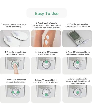 MegaWise EMS TENS Unit - 48 Modes Muscle Stimulator for Back Pain Relief | Dual Channel Therapy | Premium Pads | Perfect Gift for Parents - International Shipping Available - Buy Online on GoSupps.com