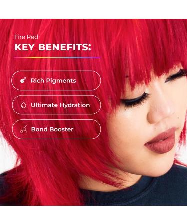 XMONDO Color Fire Red Hair Dye & Mask | Vegan Formula with Bond Boosters & Hyaluronic Acid for Nourishment | 8 Fl Oz | International Shipping Available - Buy Online on GoSupps.com