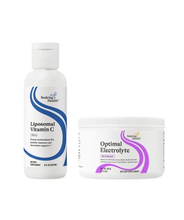 Liposomal Vitamin C & Optimal Electrolyte: Antioxidant & Immune Support + Electrolyte Powder for Digestion & Energy Berry (30/30 Servings)
