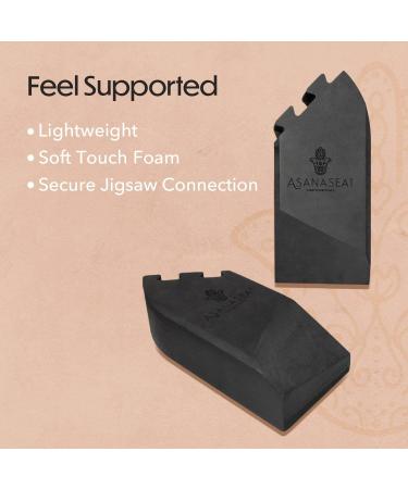 Asanaseat Multifunctional Yoga Block Set of 2 - Meditation Seat, Floor Seat, Stretching Blocks for Added Stability | Lightweight EVA Foam - Buy Online on GoSupps.com