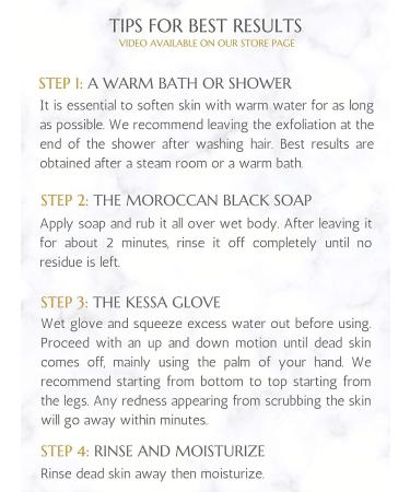 Moroccan Black Soap and Exfoliating Glove Kit for Body Scrub | Dead Skin Remover & Deep Pore Cleanser | Olive Based Soap & Kessa Mitt | Includes Toiletry Bag | Moroccan Sou - Buy Online on GoSupps.com