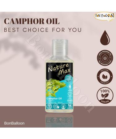 1 Pack Nature Max Camphor Oil Pure & Natural Cold Pressed Concentrated Crude Perfect Fresh For Food Cooking & Body & Hair Non Gmo No Additives Kosher Halal (1 Pack 2.70 oz / 80 ml)  - Buy Online on GoSupps.com