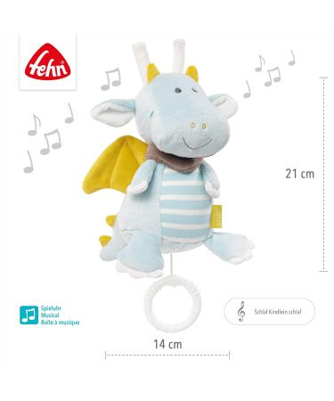 Fehn Music Box Dragon - Baby Sleep Aid | Removable Hanging Musical Toy | Soothing Melodies for Infants & Toddlers 0+ Months - Buy Online on GoSupps.com