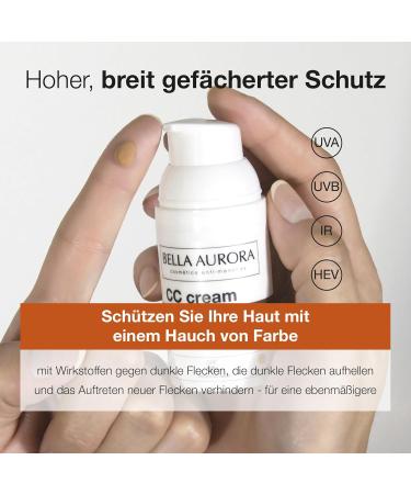 Bella Aurora Anti-Dark Spot CC Cream SPF 50+ - Light Shade 30ml | Brightening Face Cream for Even Skin Tone - International Shipping Available - Buy Online on GoSupps.com