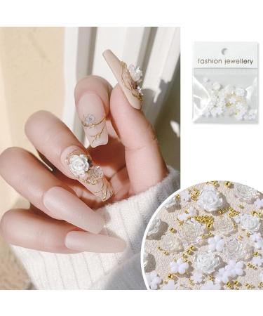 FEIlei Camellia Nail Jewelry Elegant Resin Flower Design DIY Nail Wedding Nail Charms - Buy Online on GoSupps.com