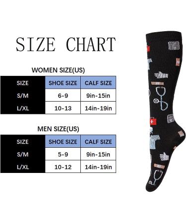 LEOSTEP 4 Pairs Compression Socks for Women & Men - Ideal for Nurses, Running - Small/Medium Size - Buy Online on GoSupps.com