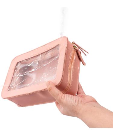 Clear Travel Toiletry Bag - Waterproof Wash Bag for Women and Men - Pink - Buy Online on GoSupps.com