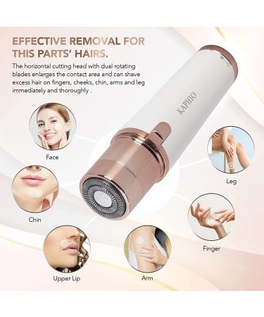 Kaphio Facial Hair Remover for Women - Painless Peach Fuzz, Chin, Cheek & Upper Lip Hair Removal (Pearl White) - Buy Online on GoSupps.com