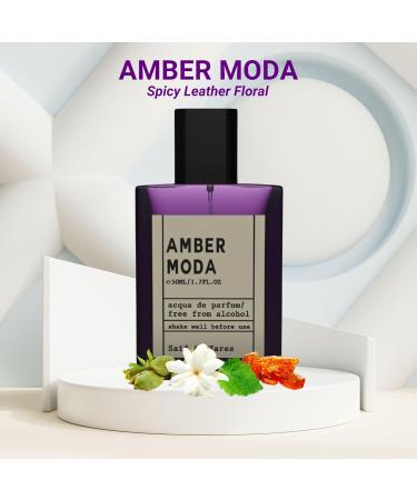 Amber Moda - Exotic Fragrance for Men & Women | Spicy Leather Floral Scent | Long Lasting Arabian Perfumes 1.69 Fl. Oz. - Buy Online on GoSupps.com