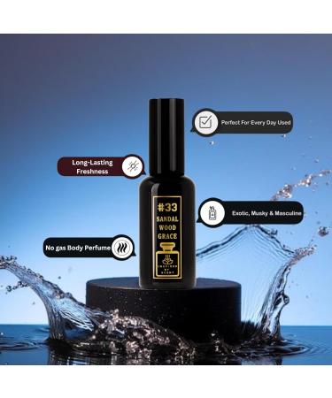 #33 Sandalwood Grace - 100ml Timeless Cologne & Mini Perfume for Men and Women NYC Craftsmanship #33 Sandalwood Grace 3.4 Fl Oz (Pack of 1) - Buy Online on GoSupps.com