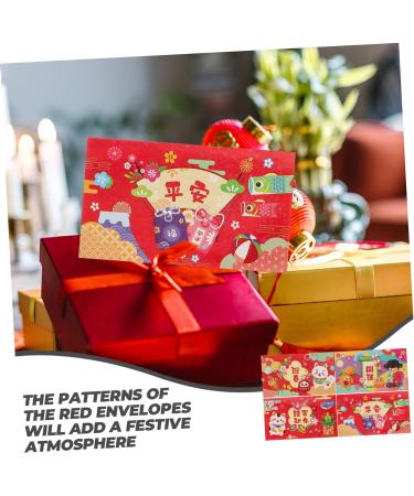 TEHAUX 36 Pcs Japanese Spring Festival Red Packet Hong Bao Envelope Lunar New Year Envelope Chinese Money Packets Cash Envelope Christmas Gifts Spring Festival Gift Paper Rabbit Wedding As Shown 2x3pcs 16.8X9.8CMx3pcs - Buy Online on GoSupps.com