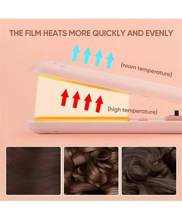 Mini Dual-Purpose Curling Iron | Portable Ceramic Hair Curler & Straightener | 2-in-1 Travel Rechargeable Wand for All Hair Types - Buy Online on GoSupps.com