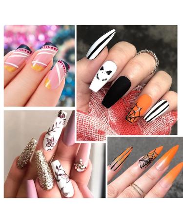Sularpek Professional Nail Art Liner Brush Set - 3PCS UV Gel Painting Brushes for Short Strokes, Details, Blending, and Elongated Lines - White Marble Design - Buy Online on GoSupps.com