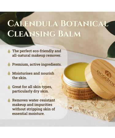 Ecodrop Cleansing Balm and Makeup Remover - 50ml | Sustainable Makeup Remover Balm | Pore-Deep Cleanser | Nourishing Skin Cleansing Balm with Moringa Rose Geranium Chamomile & Rosemary Oil | Natural - Buy Online on GoSupps.com