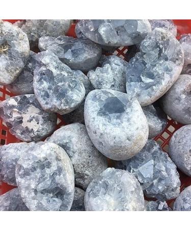 Decorative Crystal Natural Raw Blue Celestite Crystal Cluster Geode Irregular Home Decoration Gemstone Specimen for Dream Recall Home Decor Crystal Natural Luster 100g - Buy Online on GoSupps.com