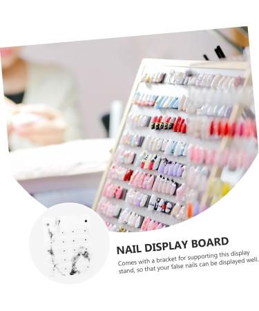 Ipetboom Nail Display Board Coloured Card Pearl Scrunchies for Women False Nail Tip Sample Display Nail Color Chart Display Nail Art Showing Display Holder Acrylic Nail Polish Detachable - Buy Online on GoSupps.com