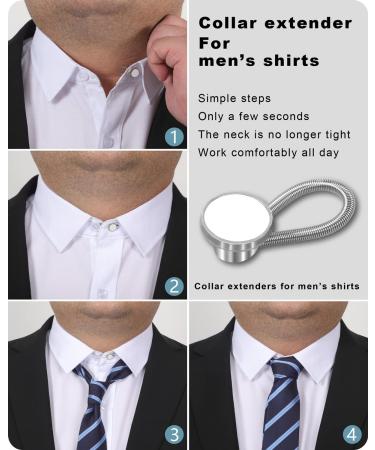 Pants & Shirt Extender Set for Men & Women - 8pc Silicone Waist & Collar Buttons - Buy Online on GoSupps.com