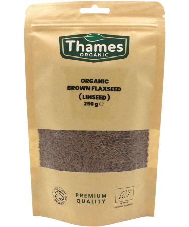 Thames Organic Brown Flaxseed 100g - High Fiber, Omega-3s, Non-GMO Superfood - 100% Natural Vegan, No Additives - Nutty Flaxseed - Buy Online on GoSupps.com