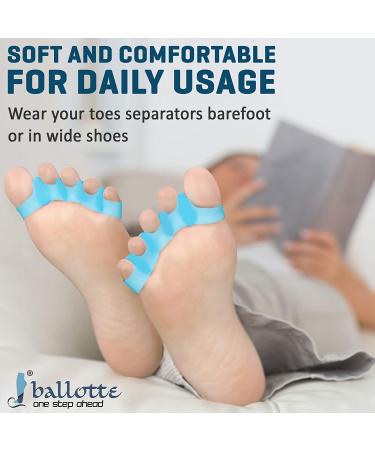 Universal Size 3 Pairs Toe Separators - Toe Spacers for Overlapping Toes, Bunions, and Tightness Relief - Blue - Buy Online on GoSupps.com