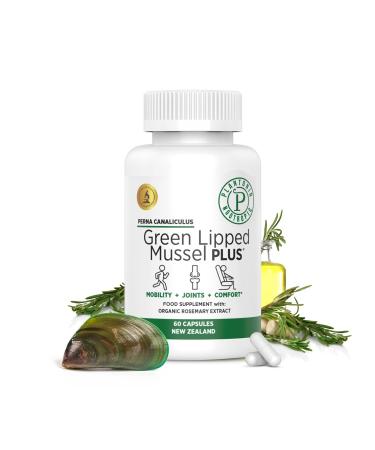 New Zealand - Green Lipped Mussel for Humans - Dried Freeze Perna Canaliculus with Omega 3 - Support Joint Mobility & Circulation - Non GMO & Gluten 60 Capsules 60 Count (Pack of 1)