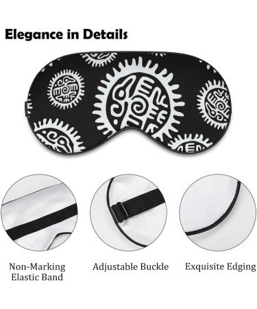 Aztec & Mayan Eagle Soft Sleep Mask - Adjustable Eye Cover for Men & Women | Effective Shading Blindfold - Buy Online on GoSupps.com