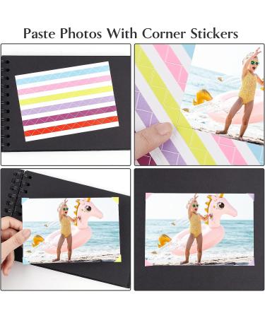 Jutieuo 8.5x5.9 Inch Scrapbook Photo Album - DIY Kit with 60 Pages Black Kraft Paper for Wedding, Anniversary, Graduation, and Travel Memories - Buy Online on GoSupps.com