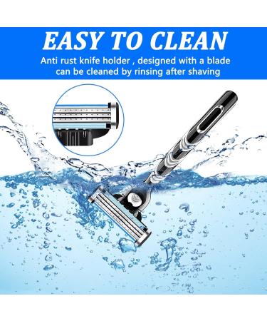 IJHYGD 24 PCs Mach 3 Razor Blades Compatible - Includes 2 Cleaning Brushes for a Superior Shaving Experience - Buy Online on GoSupps.com