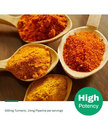 Vitasave Turmeric Curcumin 500mg | Turmeric Supplements with Piperine (Black Pepper) | Joint Pain Relief & Anti Inflammatory | High Potency Antioxidant Supplement | Gluten-Free Non-GMO | 120 Capsules - Buy Online on GoSupps.com