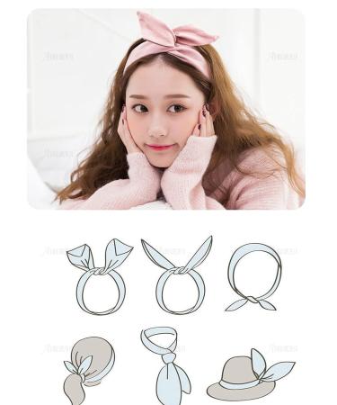 9 Pack Solid Color Twist Bow Headbands for Women Girls - AUEAR Rabbit Ear Bow Head Wraps Hair Accessories - Buy Online on GoSupps.com