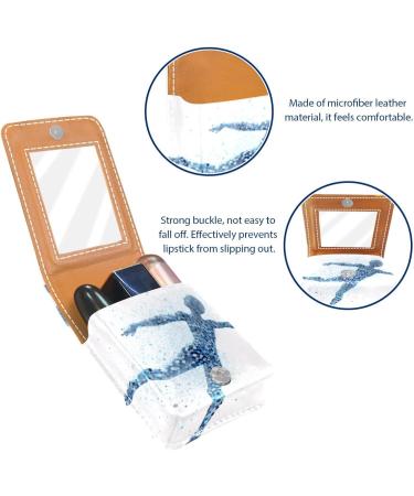 Travel Lipstick Organizer Case - Portable Makeup Bag with Mirror | Abstract Ballet Girl Design - Buy Online on GoSupps.com