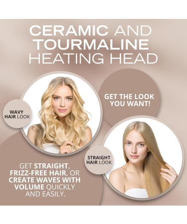 Corioliss Electric Hair Straightening Brush - Antifrizz Ionic Ceramic Hot Brush with Temperature Control (80 -210 ) - Automatic Switch Off - International Shipping Available - Buy Online on GoSupps.com