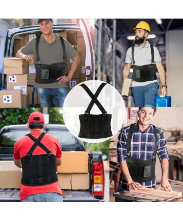 Qcheye Back Brace Lumbar Support Belt with Removable Suspenders - Breathable Relief for Heavy Lifting and Work - M/L (30-37 Inches) - Buy Online on GoSupps.com