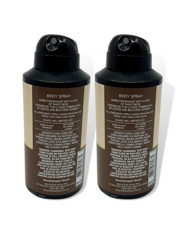 Bath & Body Works Coffee & Whiskey Body Spray for Men 2-pack 3.7oz Coffee & Whiskey (Bottle Artwork/Color May Vary) 1.85 Fl Oz (Pack of 2) - Buy Online on GoSupps.com