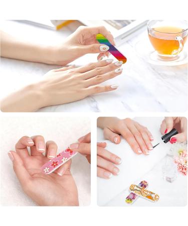 JSRQT 100 Mini Nail Files Double Sided Mini Nail Files Bulk for Natural Acrylic Fake Nails 10 Colors Emery Boards for Nails Nail Filer Professional Nail File Buffer Set Nails Accessories 180/240 Grit - Buy Online on GoSupps.com