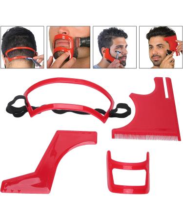 Beard Hairline Template Kit Professional 4-Piece Set for Beard and Hairline Shaping Beard Trimming Tool Facial Hair Outline Shaper Beard Hair Grooming Stencil Styling Guide for Men Styling & Haircut - Buy Online on GoSupps.com