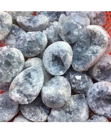 Decorative Crystal Natural Raw Blue Celestite Crystal Cluster Geode Irregular Home Decoration Gemstone Specimen for Dream Recall Home Decor Crystal Natural Luster 100g - Buy Online on GoSupps.com