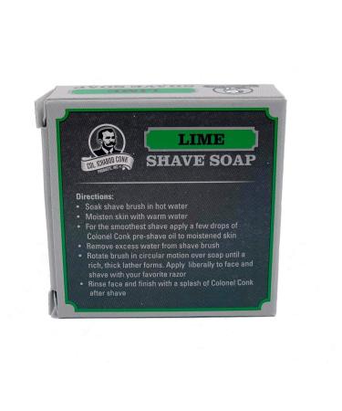 Buy Col. Conk Lime Glycerine Shave Soap 2.25 oz - Premium Shaving Soap for Smooth Shave | Ships Internationally - Buy Online on GoSupps.com